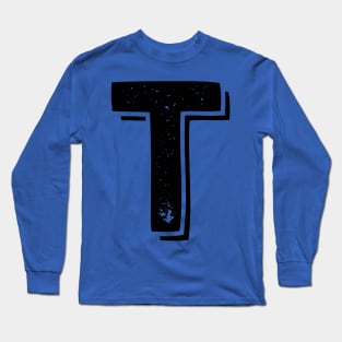 Capital Letter T Name Initial Monogram Long Sleeve T-Shirt